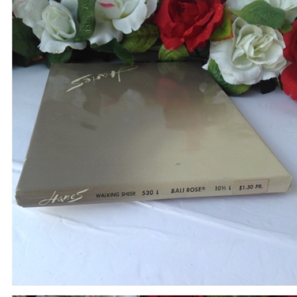 Hanes 1 pair VTG Nylon Thigh Hi Hosiery Stocking Bali Rose NWB - Picture 14 of 16